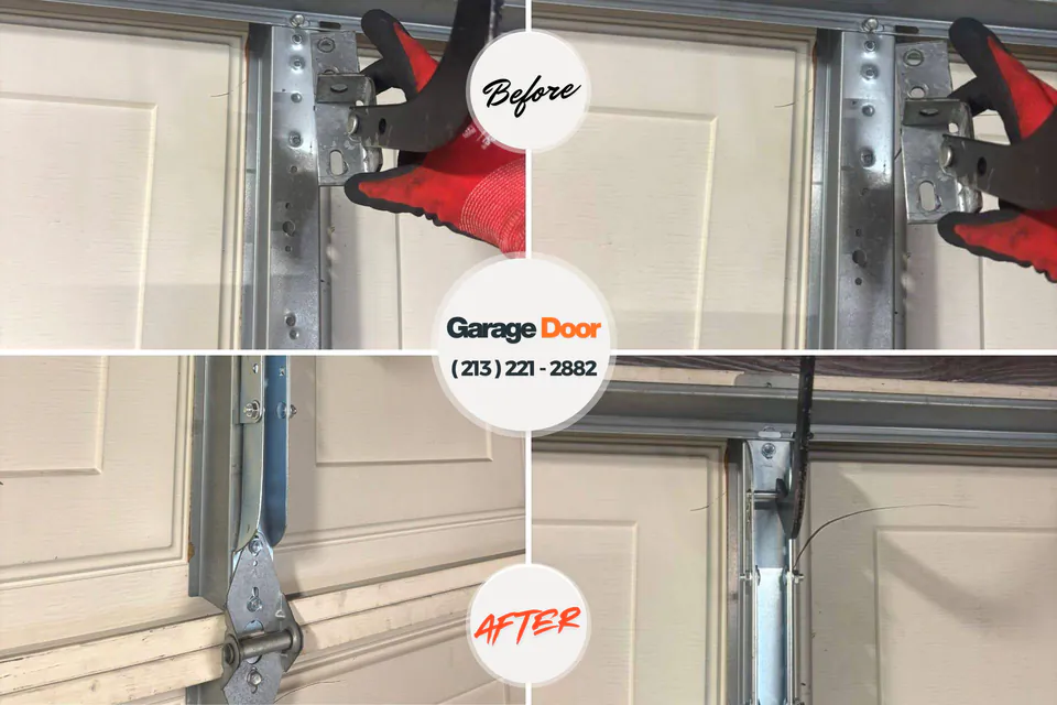 Before and after: garage door repair Hot Springs Village, AR
